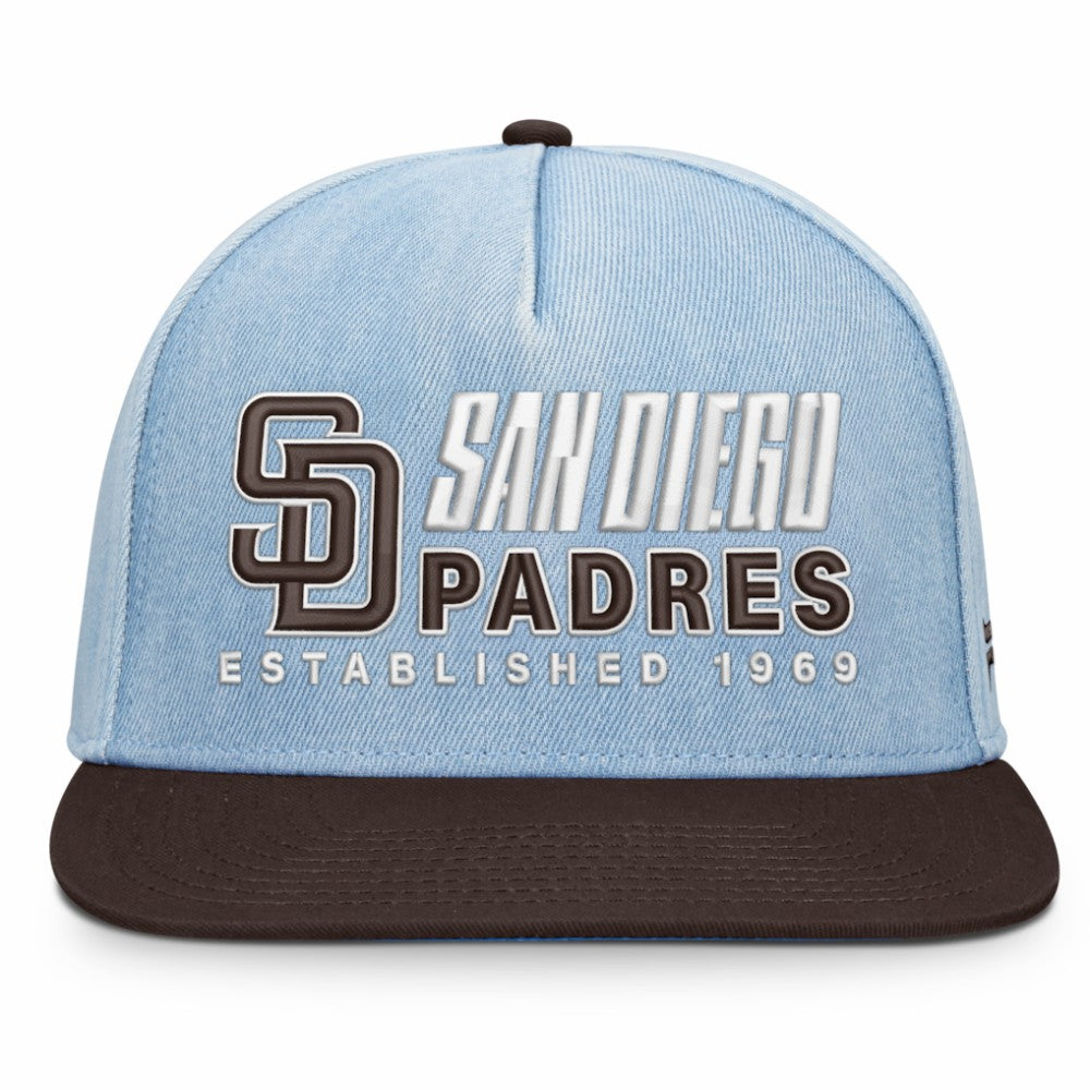 San Diego Padres Fanatics Twinbill Snapback Hat - Denim Hats