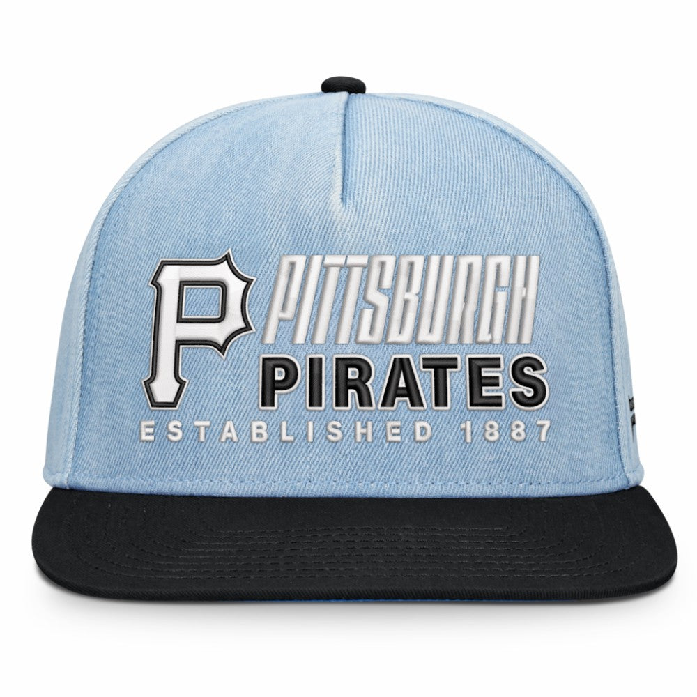 Pittsburgh Pirates Fanatics Twinbill Snapback Hat - Denim Hats
