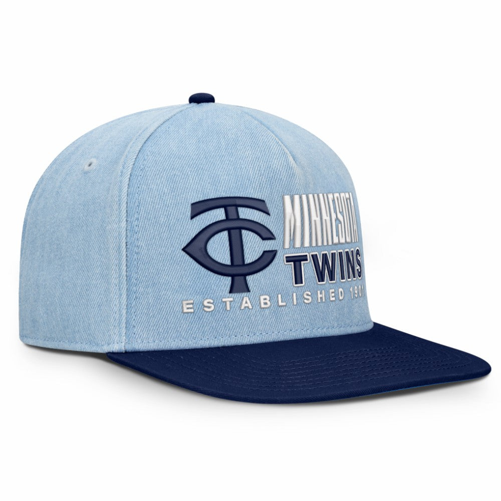 Minnesota Twins Fanatics Twinbill Snapback Hat - Denim Hats