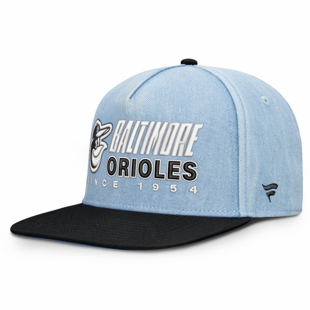 Baltimore Orioles Fanatics Twinbill Snapback Hat - Denim Hats