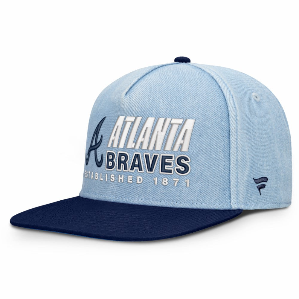 Atlanta Braves Fanatics Twinbill Snapback Hat - Denim Hats