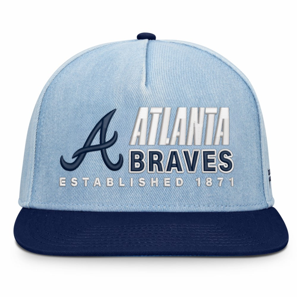 Atlanta Braves Fanatics Twinbill Snapback Hat - Denim Hats