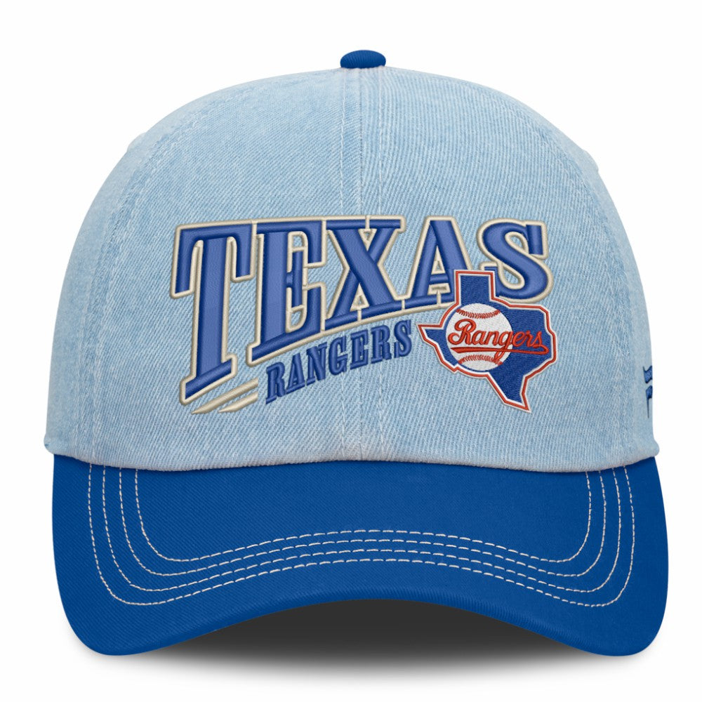 Texas Rangers Fanatics Retire Adjustable Hat - Denim Hats