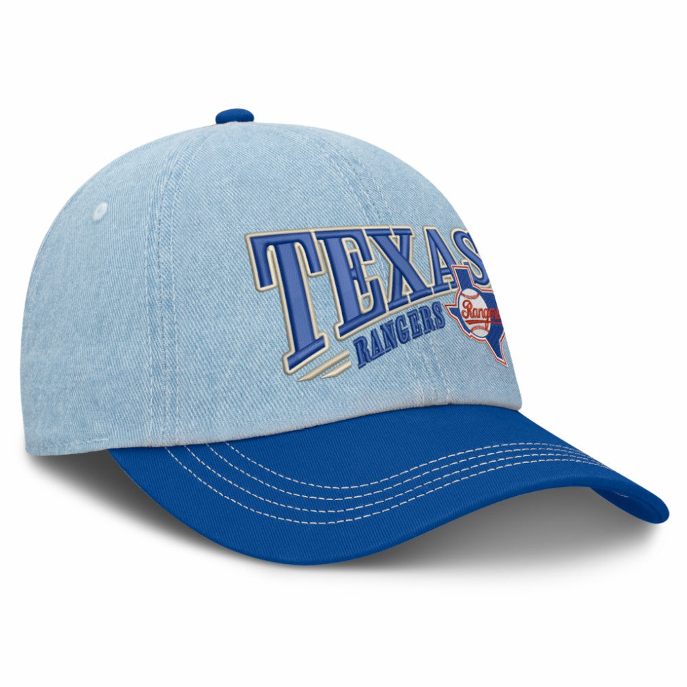 Texas Rangers Fanatics Retire Adjustable Hat - Denim Hats