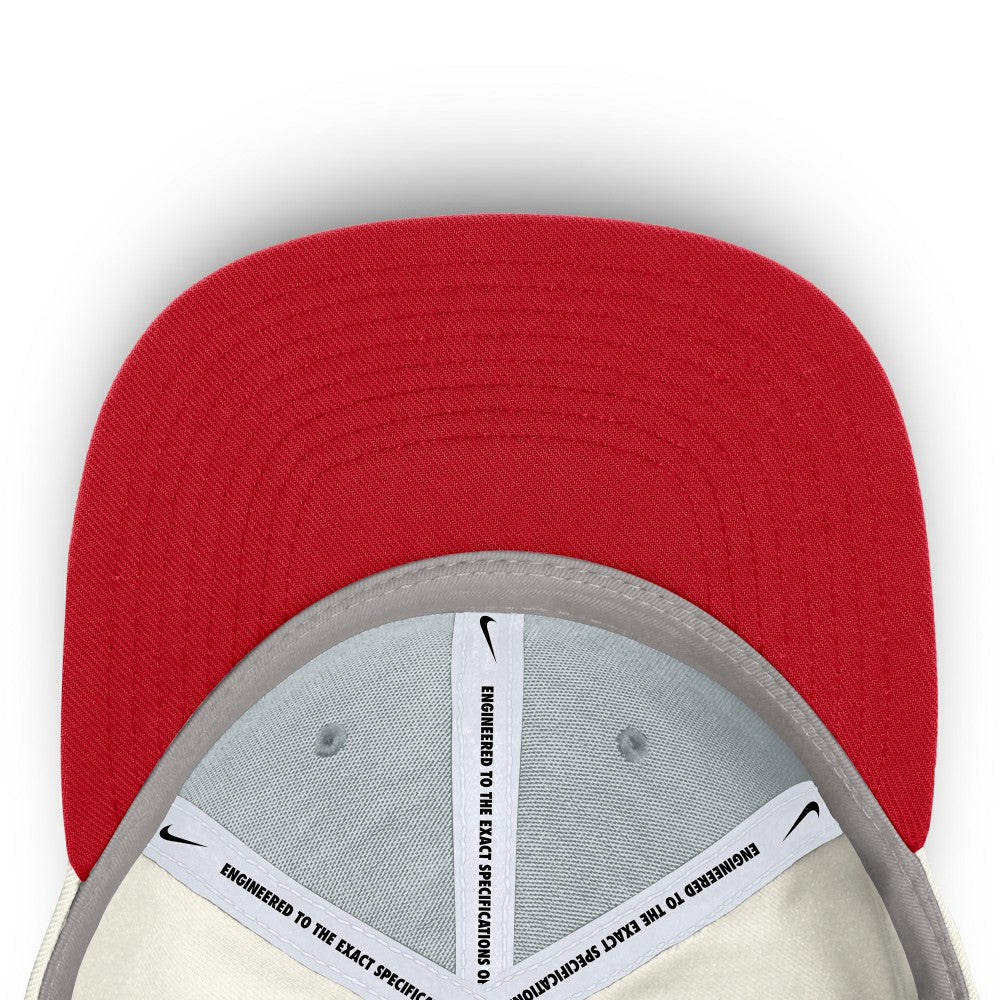 Los Angeles Angels Nike Cooperstown Pro Dri-FIT Snapback Hat - Cream/Red Hats