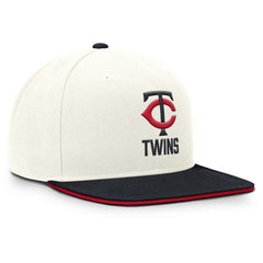 Minnesota Twins Nike Cooperstown Pro Dri-FIT Snapback Hat - Cream/Navy Hats