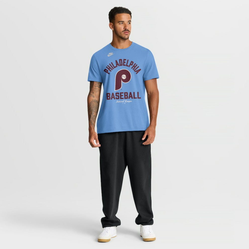 Philadelphia Phillies Nike Cooperstown Collection T-Shirt - Light Blue T-shirts