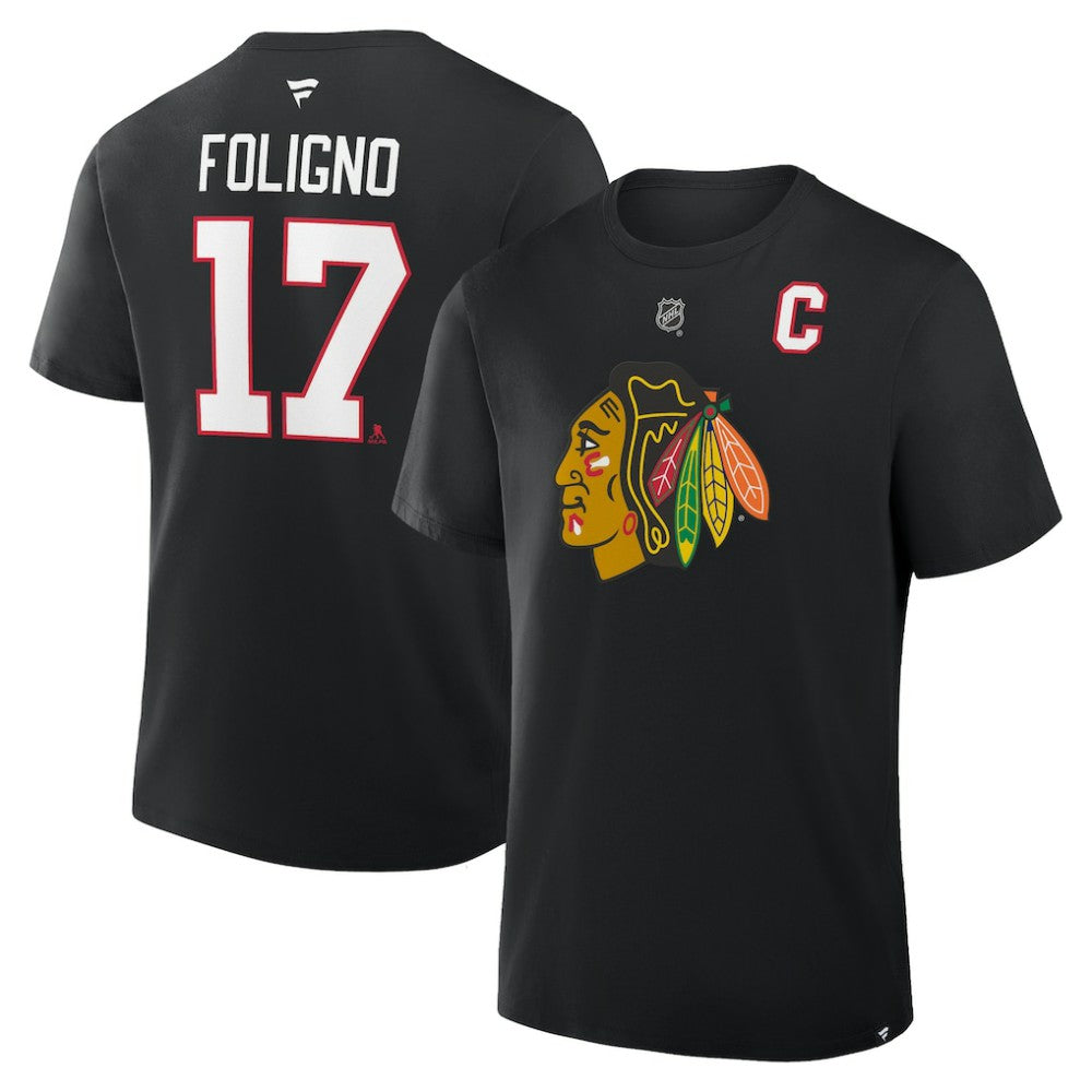 Nick Foligno Chicago Blackhawks Fanatics Authentic Stack Name & Number T-Shirt - Black | US 2001569321