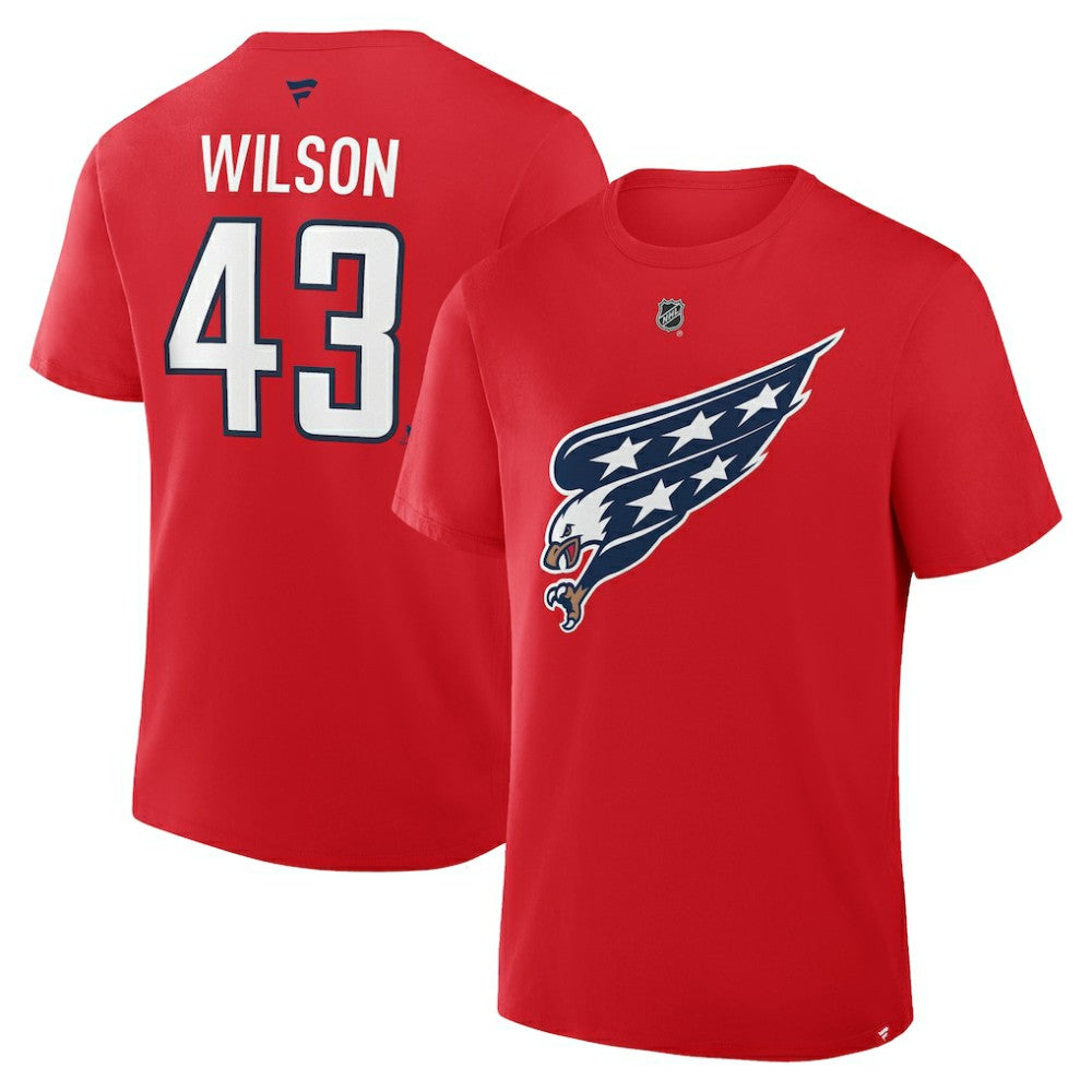 Tom Wilson Washington Capitals Fanatics Authentic Stack Name & Number T-Shirt - Red | US 2001569472