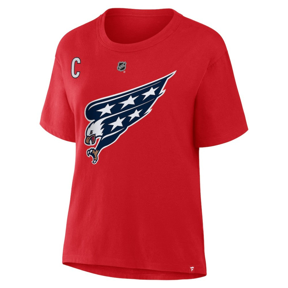 Alexander Ovechkin Washington Capitals Fanatics Women's Authentic Stack Name & Number T-Shirt - Red | US 2001569474
