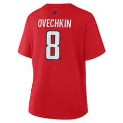 Alexander Ovechkin Washington Capitals Fanatics Women's Authentic Stack Name & Number T-Shirt - Red | US 2001569474