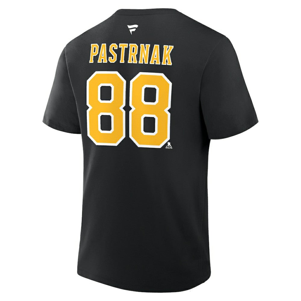 David Pastrnak Boston Bruins Fanatics Authentic Stack Name & Number T-Shirt - Black | US 2001569530
