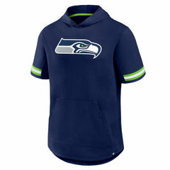 Seattle Seahawks Optimal Play Short Sleeve Hooded T-Shirt - College Navy T-shirts