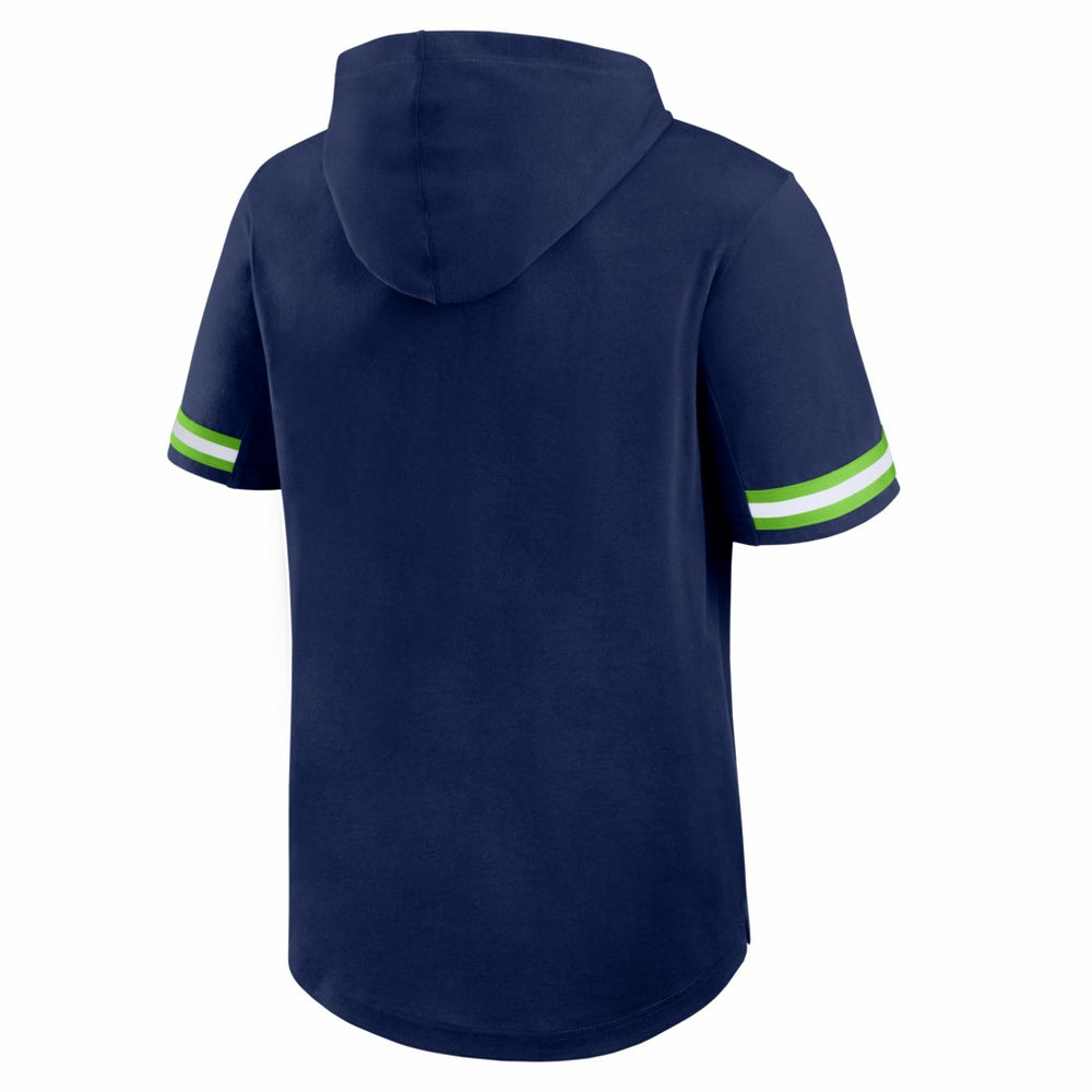 Seattle Seahawks Optimal Play Short Sleeve Hooded T-Shirt - College Navy T-shirts