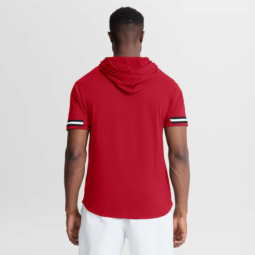 San Francisco 49ers Optimal Play Short Sleeve Hooded T-Shirt - Scarlet T-shirts
