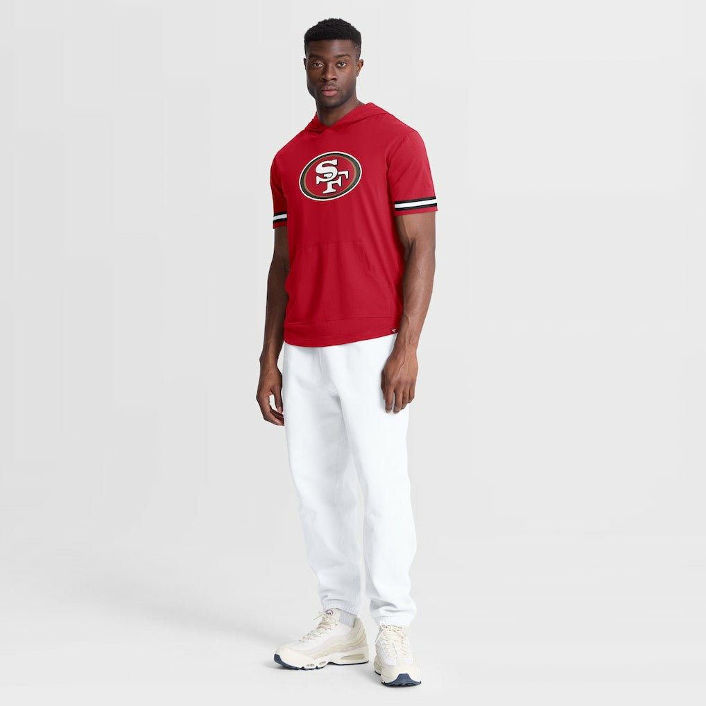 San Francisco 49ers Optimal Play Short Sleeve Hooded T-Shirt - Scarlet T-shirts