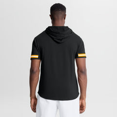 Pittsburgh Steelers Optimal Play Short Sleeve Hooded T-Shirt - Black T-shirts