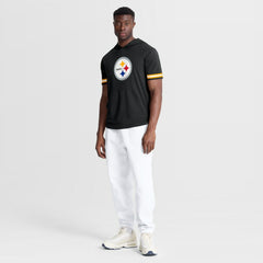 Pittsburgh Steelers Optimal Play Short Sleeve Hooded T-Shirt - Black T-shirts