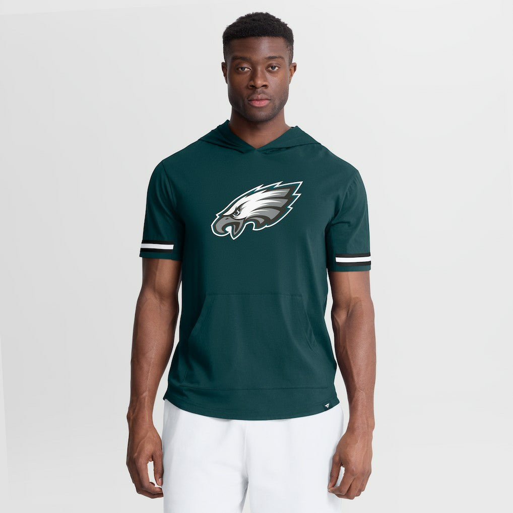 Philadelphia Eagles Optimal Play Short Sleeve Hooded T-Shirt - Midnight Green T-shirts