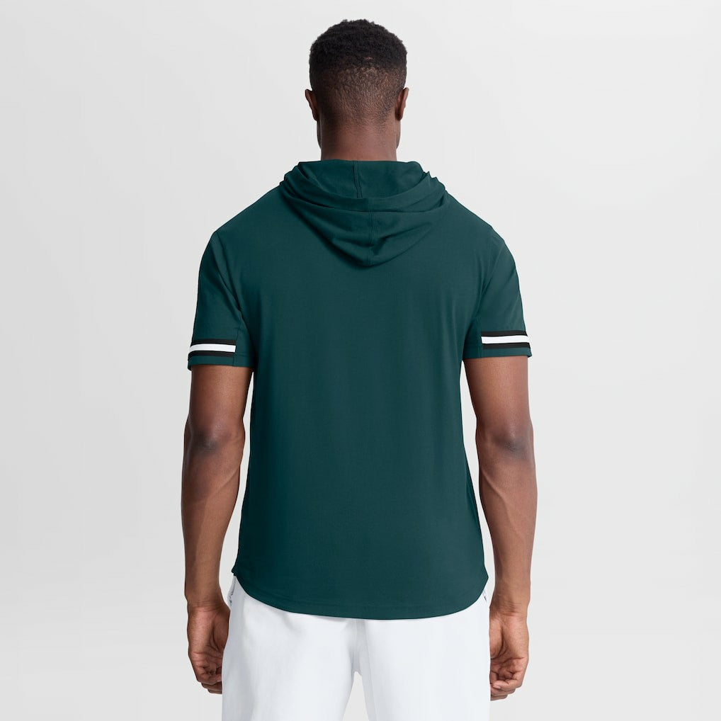 Philadelphia Eagles Optimal Play Short Sleeve Hooded T-Shirt - Midnight Green T-shirts