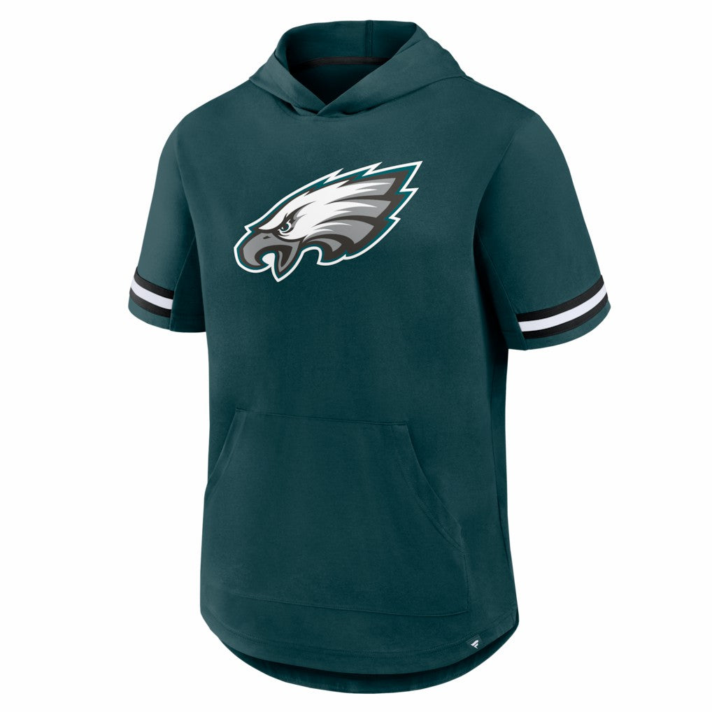 Philadelphia Eagles Optimal Play Short Sleeve Hooded T-Shirt - Midnight Green T-shirts