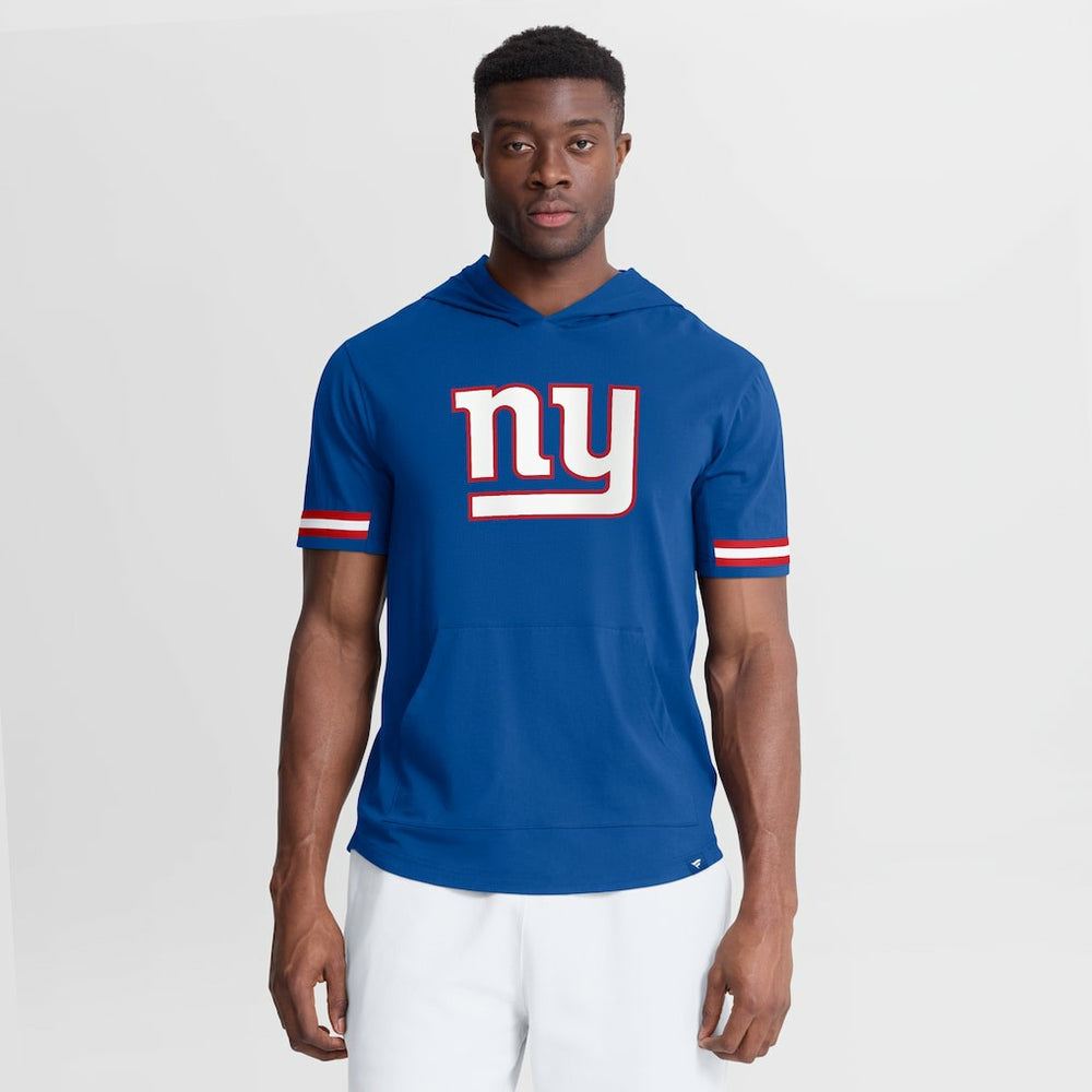 New York Giants Optimal Play Short Sleeve Hooded T-Shirt - Royal T-shirts