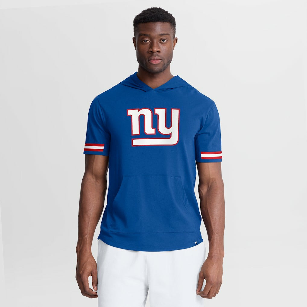 New York Giants Optimal Play Short Sleeve Hooded T-Shirt - Royal T-shirts