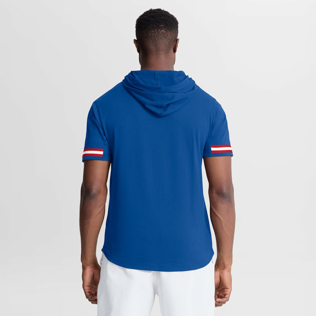 New York Giants Optimal Play Short Sleeve Hooded T-Shirt - Royal T-shirts