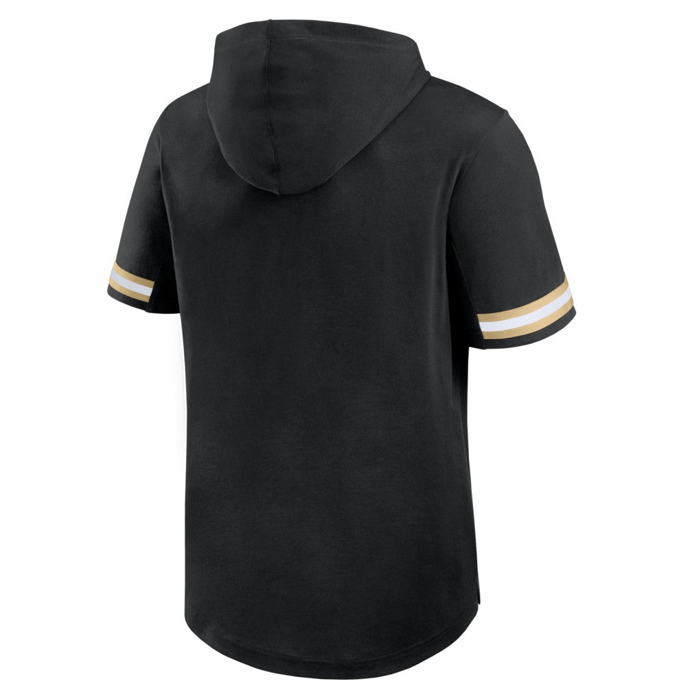 New Orleans Saints Optimal Play Short Sleeve Hooded T-Shirt - Black T-shirts