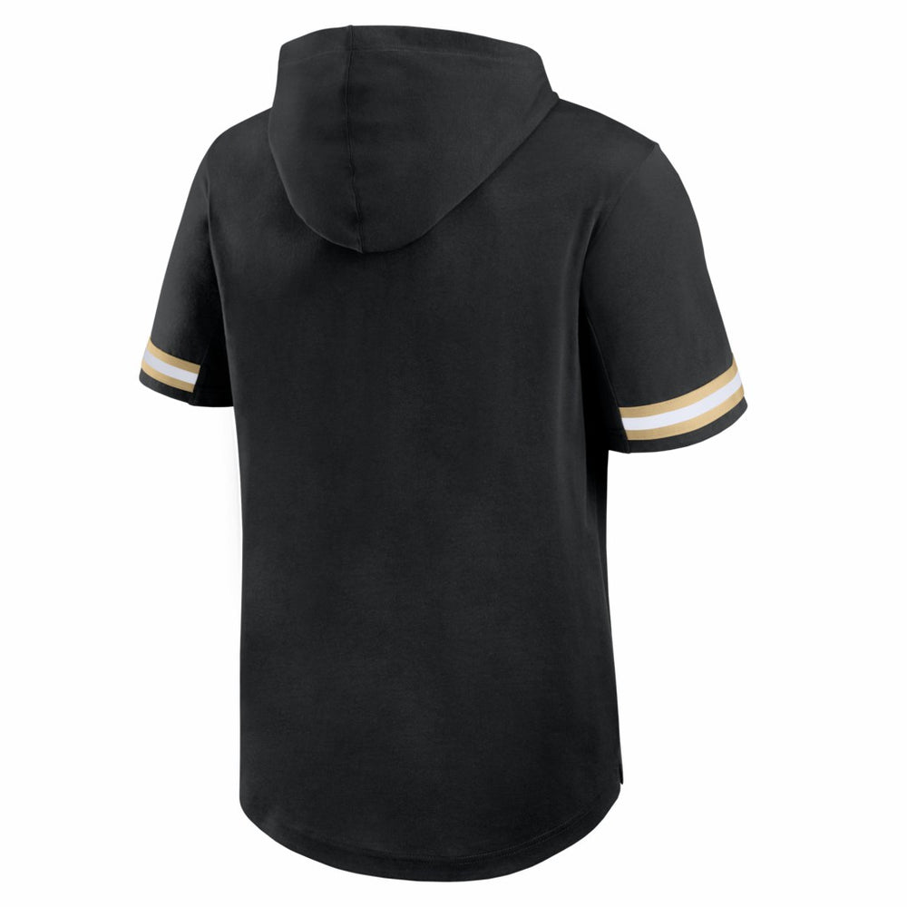 New Orleans Saints Optimal Play Short Sleeve Hooded T-Shirt - Black T-shirts