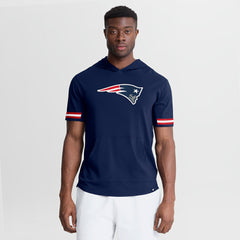 New England Patriots Optimal Play Short Sleeve Hooded T-Shirt - Navy T-shirts