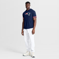 New England Patriots Optimal Play Short Sleeve Hooded T-Shirt - Navy T-shirts