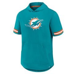 Miami Dolphins Optimal Play Short Sleeve Hooded T-Shirt - Aqua T-shirts