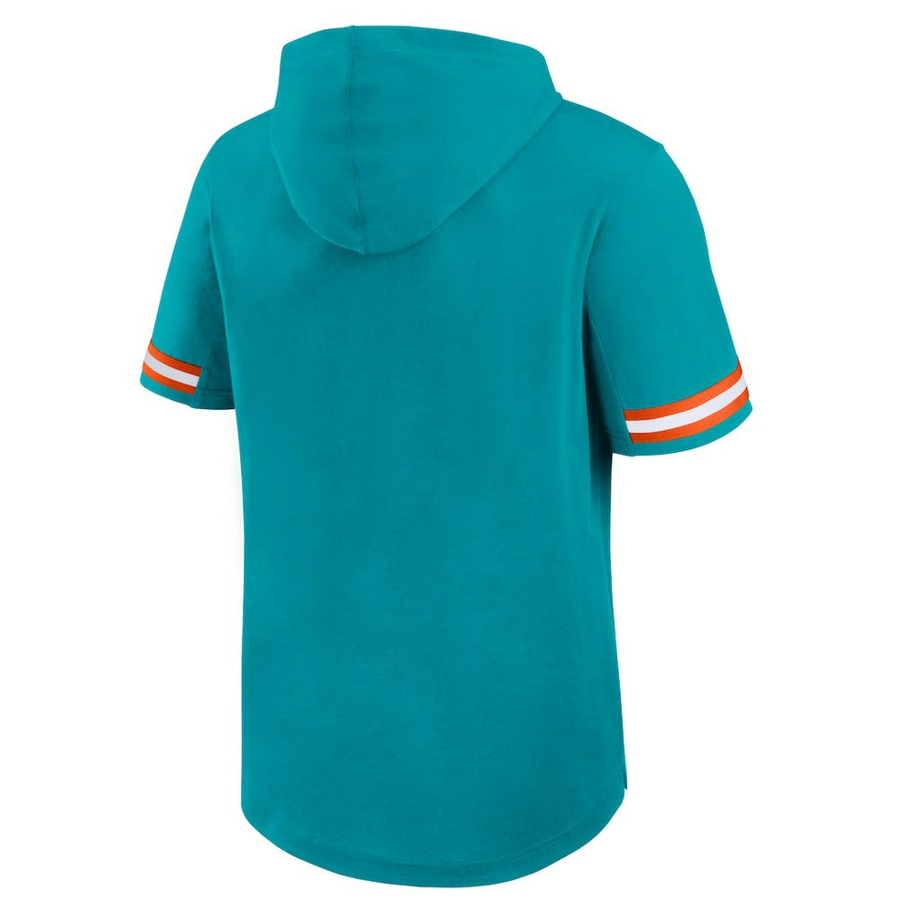 Miami Dolphins Optimal Play Short Sleeve Hooded T-Shirt - Aqua T-shirts