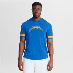 Los Angeles Chargers Optimal Play Short Sleeve Hooded T-Shirt - Powder Blue T-shirts