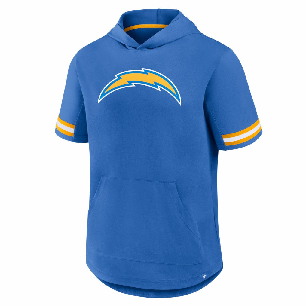 Los Angeles Chargers Optimal Play Short Sleeve Hooded T-Shirt - Powder Blue T-shirts