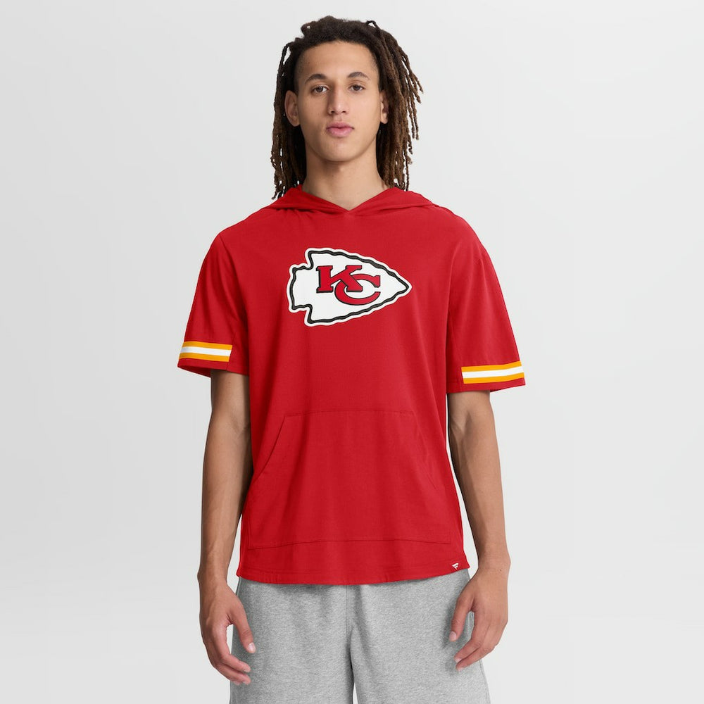 Kansas City Chiefs Optimal Play Short Sleeve Hooded T-Shirt - Red T-shirts