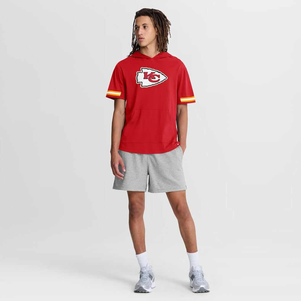 Kansas City Chiefs Optimal Play Short Sleeve Hooded T-Shirt - Red T-shirts