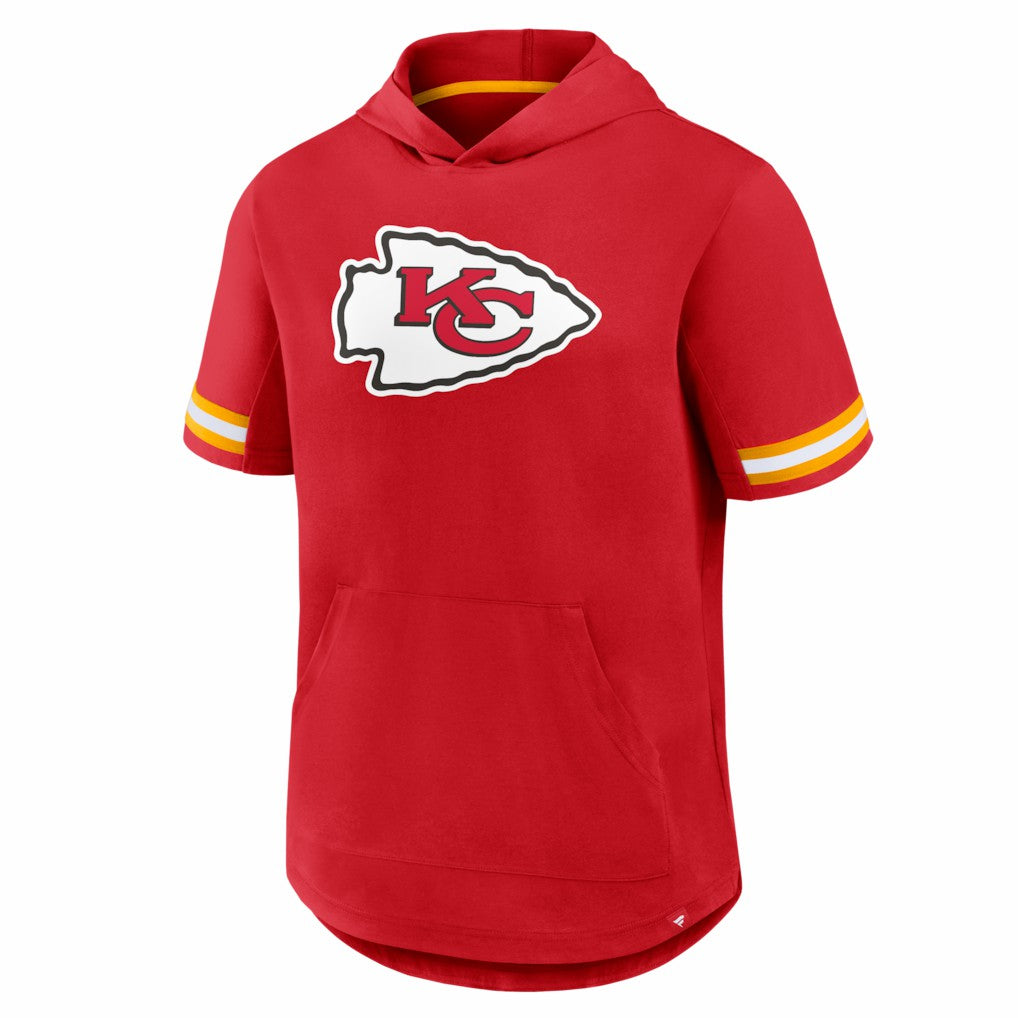 Kansas City Chiefs Optimal Play Short Sleeve Hooded T-Shirt - Red T-shirts