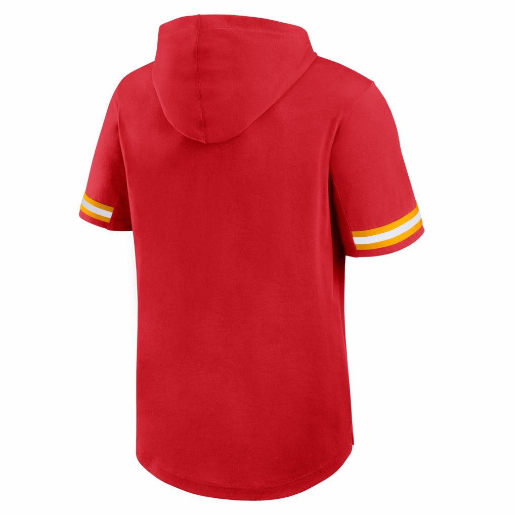 Kansas City Chiefs Optimal Play Short Sleeve Hooded T-Shirt - Red T-shirts
