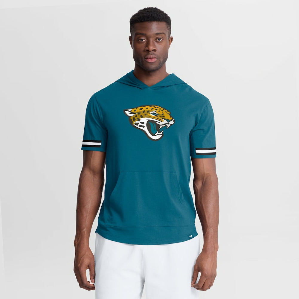 Jacksonville Jaguars Optimal Play Short Sleeve Hooded T-Shirt - Teal T-shirts