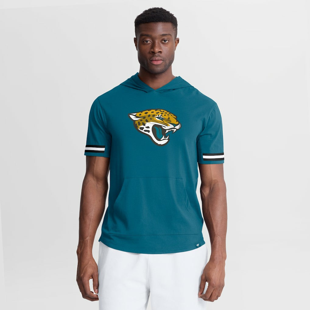 Jacksonville Jaguars Optimal Play Short Sleeve Hooded T-Shirt - Teal T-shirts