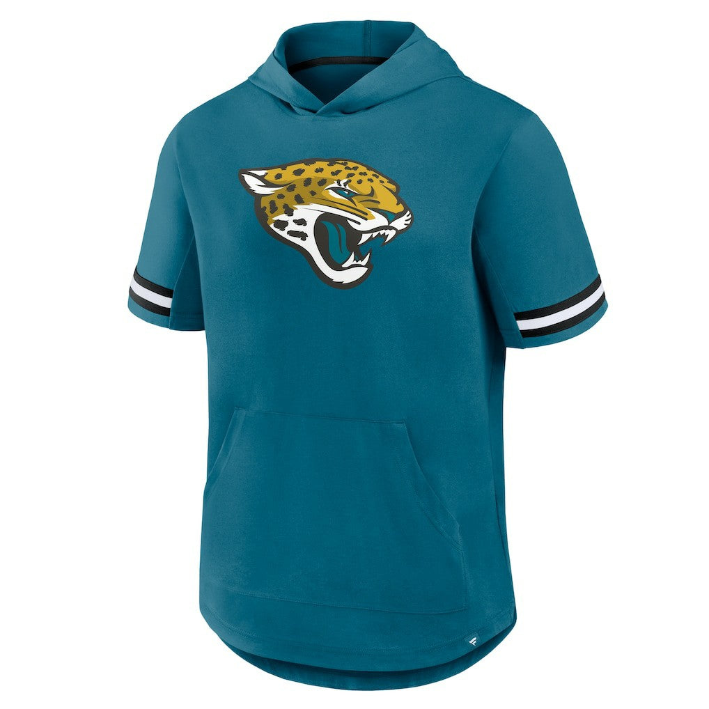 Jacksonville Jaguars Optimal Play Short Sleeve Hooded T-Shirt - Teal T-shirts