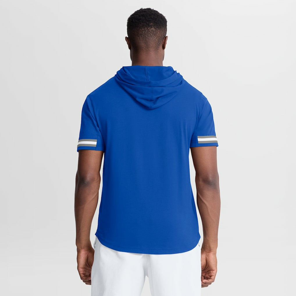 Detroit Lions Optimal Play Short Sleeve Hooded T-Shirt - Blue T-shirts