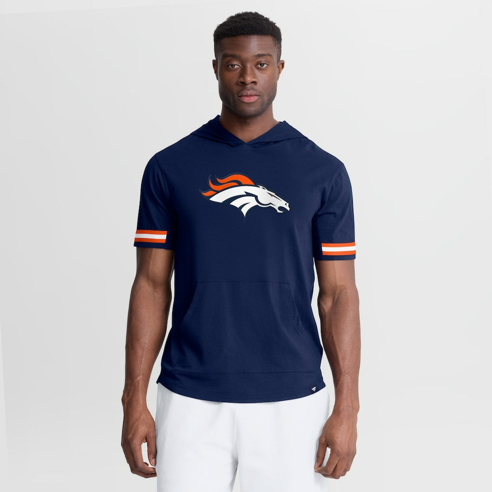 Denver Broncos Optimal Play Short Sleeve Hooded T-Shirt - Navy T-shirts