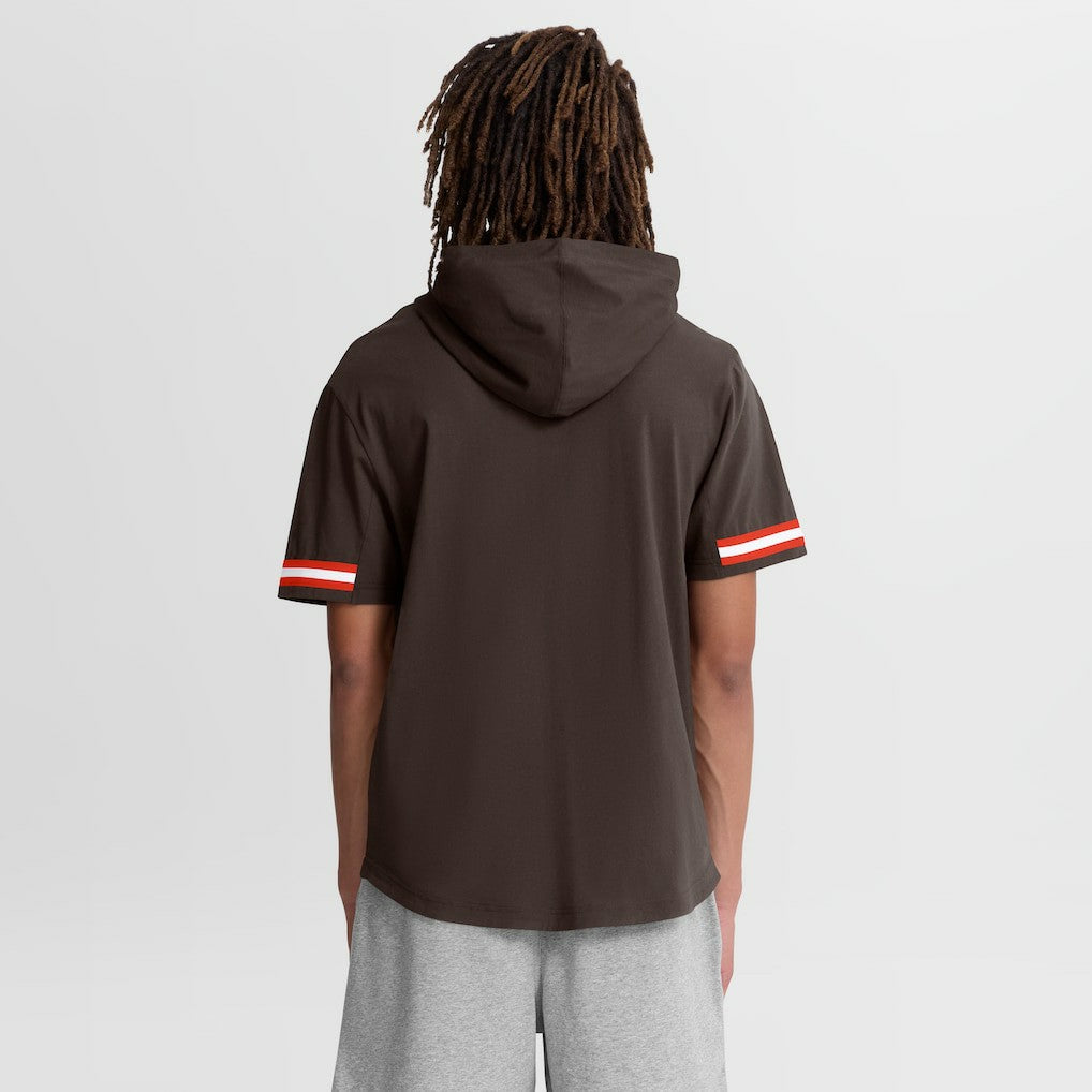 Cleveland Browns Optimal Play Short Sleeve Hooded T-Shirt - Brown T-shirts
