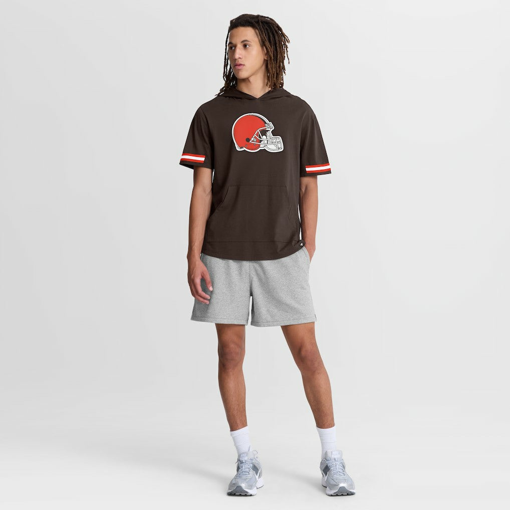 Cleveland Browns Optimal Play Short Sleeve Hooded T-Shirt - Brown T-shirts