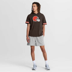 Cleveland Browns Optimal Play Short Sleeve Hooded T-Shirt - Brown T-shirts