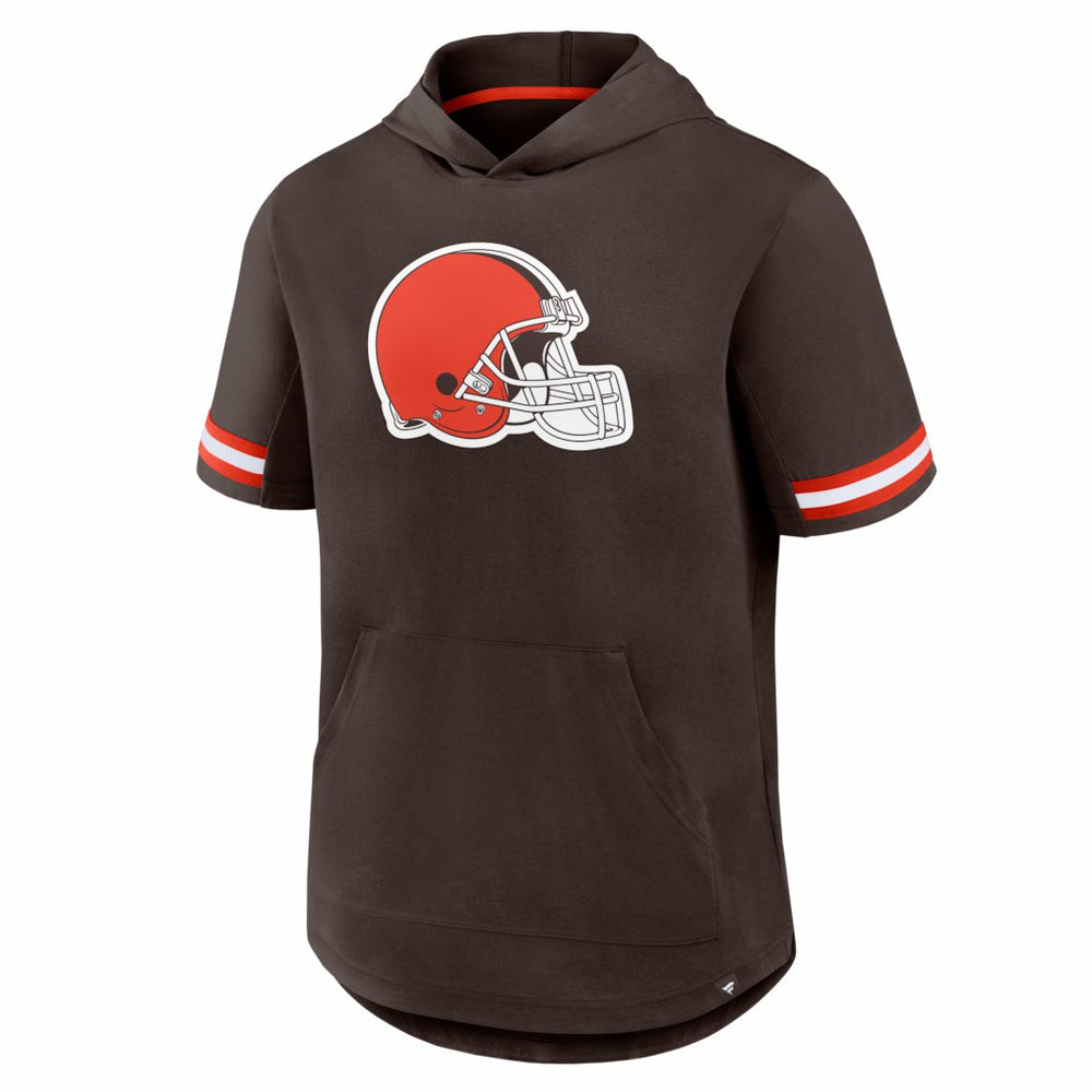 Cleveland Browns Optimal Play Short Sleeve Hooded T-Shirt - Brown T-shirts