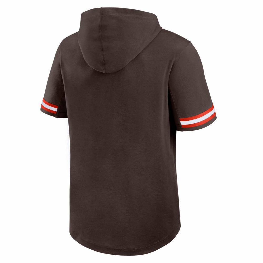 Cleveland Browns Optimal Play Short Sleeve Hooded T-Shirt - Brown T-shirts